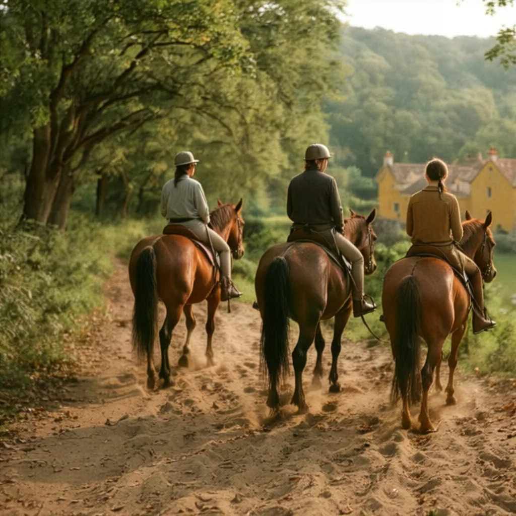 Balade à cheval en Dordogne, autour de Saint-Pierre-d'Eyraud