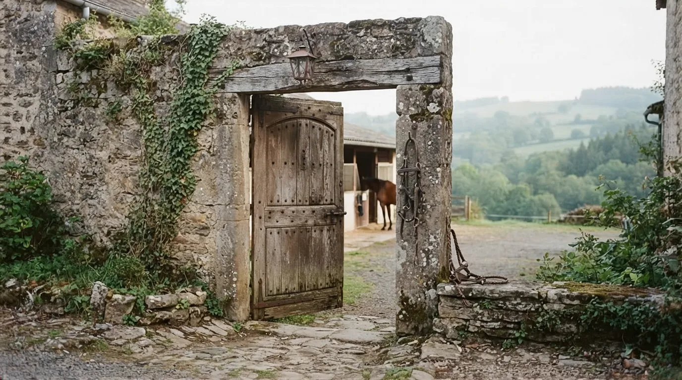 Entrée du Equ'Idée Coaching, centre équestre à Saint-Pierre-d'Eyraud