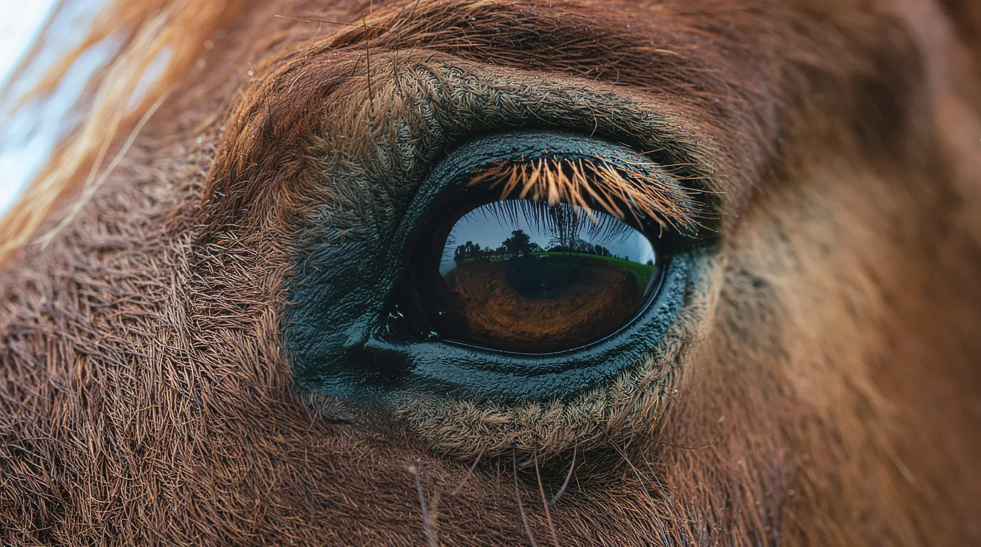 Un regard de cheval au Equ'Idée Coaching, Saint-Pierre-d'Eyraud